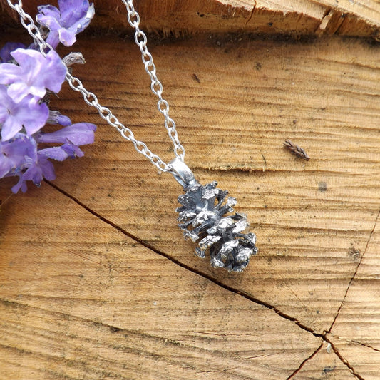 Silver Pinecone Necklace - Curious Magpie Jewellery - 1